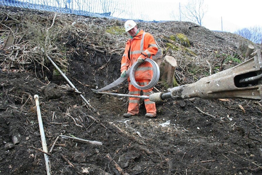 Instalace geosyntetických drénů Plati-Drain